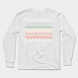 Chevron pattern - Pale and pastel Long Sleeve T-Shirt